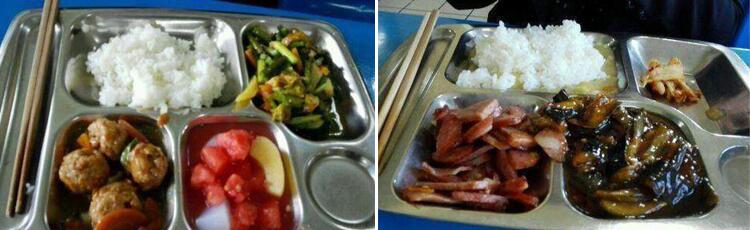 工廠食堂10元工作餐兩葷一素的飯菜是怎么樣的？